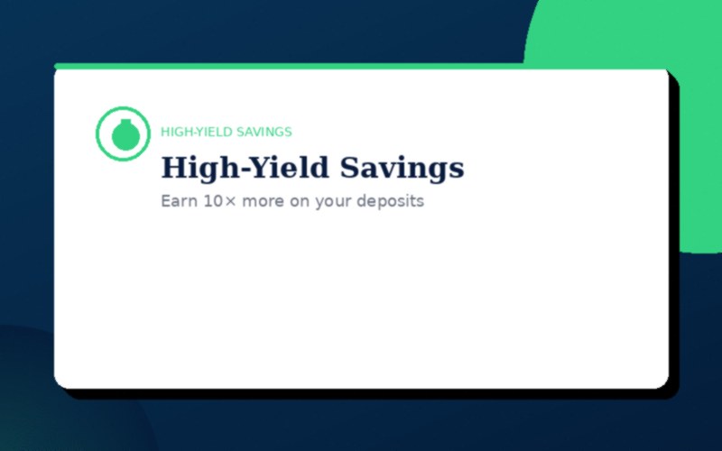 High yield savings account